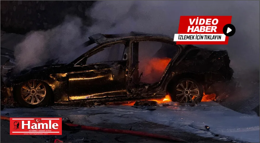 Niğde – Ankara Otoyolunda otomobil alev topuna döndü: 6 yaralı