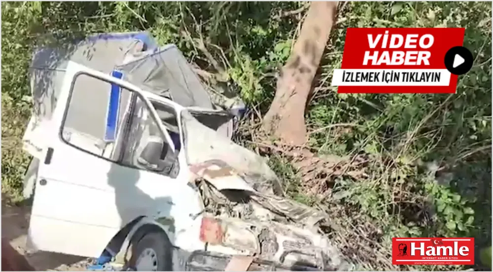 Şarampole devrilen kamyonetteki 3 kişi öldü! (VİDEO HABER / TIKLA İZLE)