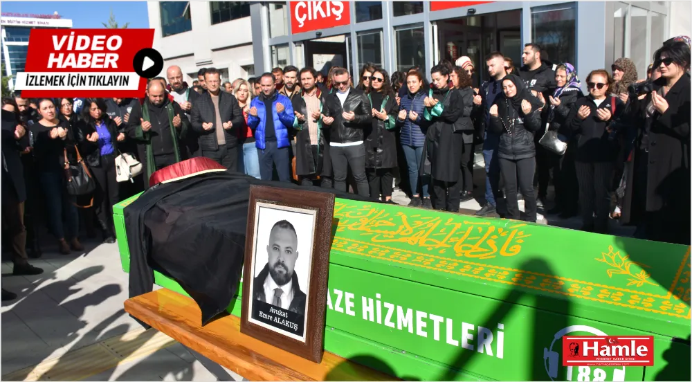Avukat Alakuş için adliye önünde tören düzenlendi
