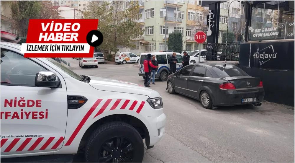 Niğde’de otomobilin motor kısmına sıkışan kediyi itfaiye kurtardı