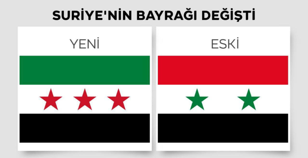 Suriye’nin Bayrağı Değişti