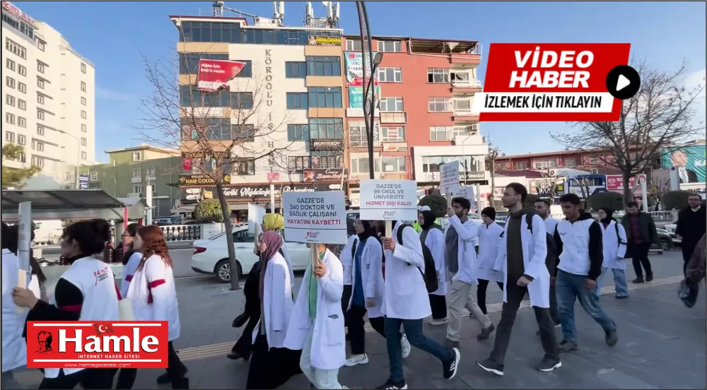 Niğde’de Genç Yeryüzü Doktorları Gazze için sessiz yürüyüş yaptı