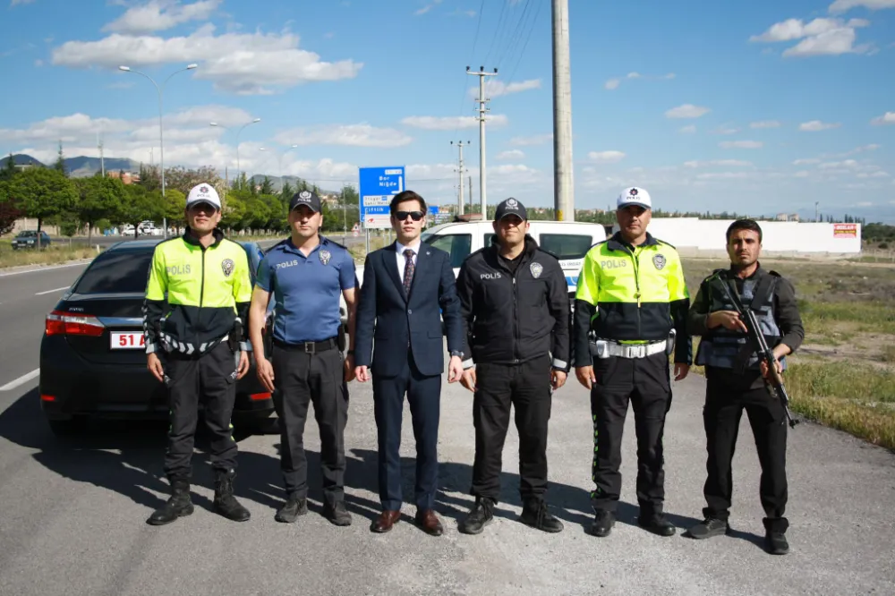 Kaymakam Yiğit’ten trafik kontrol noktasına ziyaret