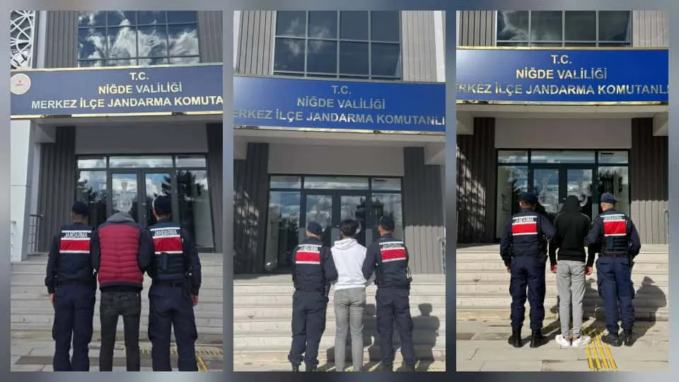 NİĞDE’DE ARANAN 3 ŞAHIS JANDARMADAN KAÇAMADI