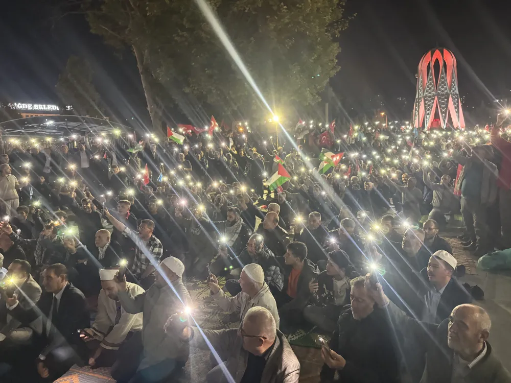 NİĞDE’DEN GAZZE’YE DESTEK, İSRAİL’E LANET  (VİDEO HABER)