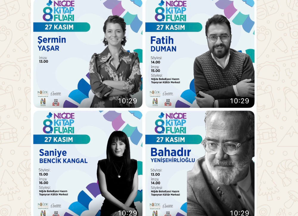 Niğde Kitap Fuarı’nda Günün Konukları Belli Oldu