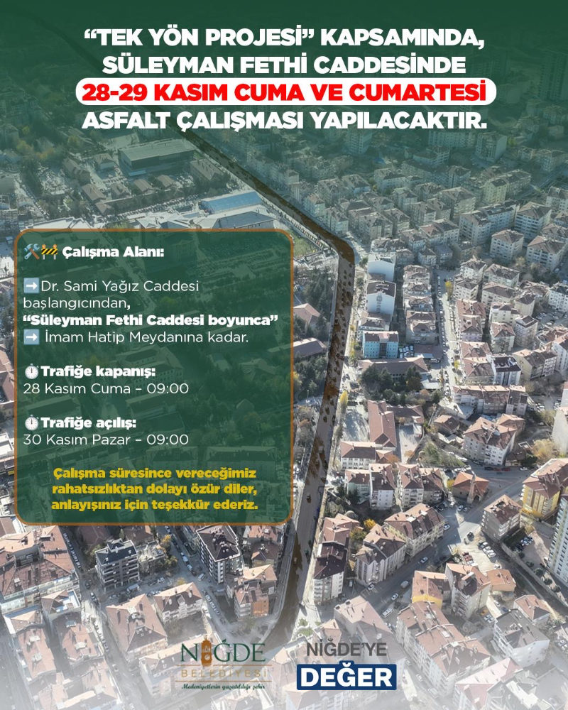 Niğdeliler, Önemli Duyuru