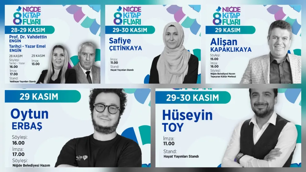 NİĞDE KİTAP FUARI’NDA BUGÜNÜN KONUKLARI