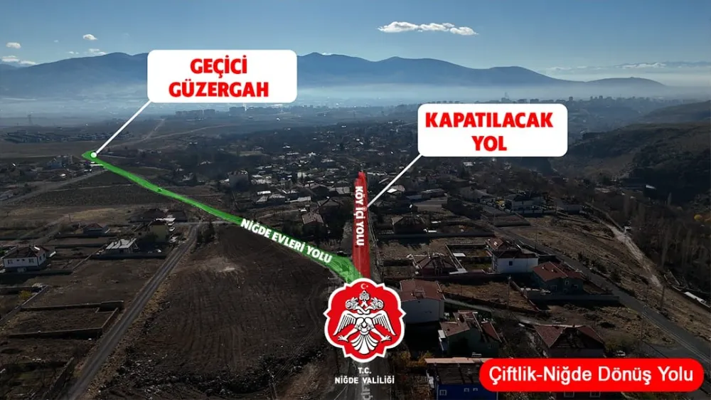 O YOL GEÇİCİ SÜREYLE TRAFİĞE KAPATILDI