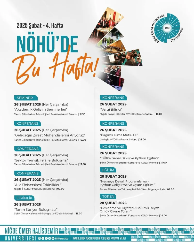 NİĞDE ÖMER HALİSDEMİR ÜNİVERSİTESİ