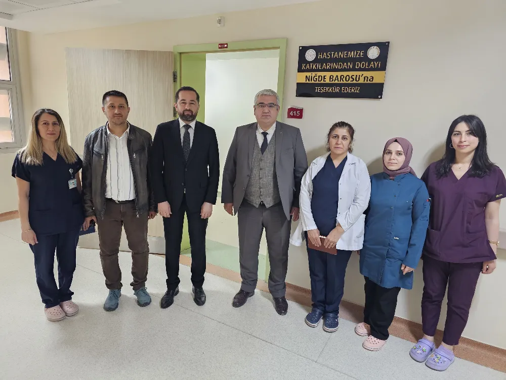 NİĞDE BAROSU’NDAN HASTANEYE SFT CİHAZI BAĞIŞI