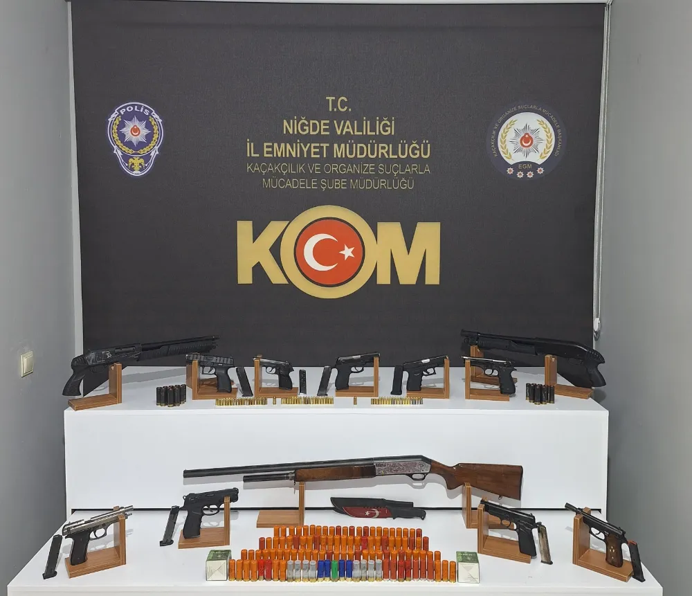 NİĞDE’DE SİLAH KAÇAKÇILIĞINA GEÇİT YOK: 16 ŞÜPHELİ YAKALANDI