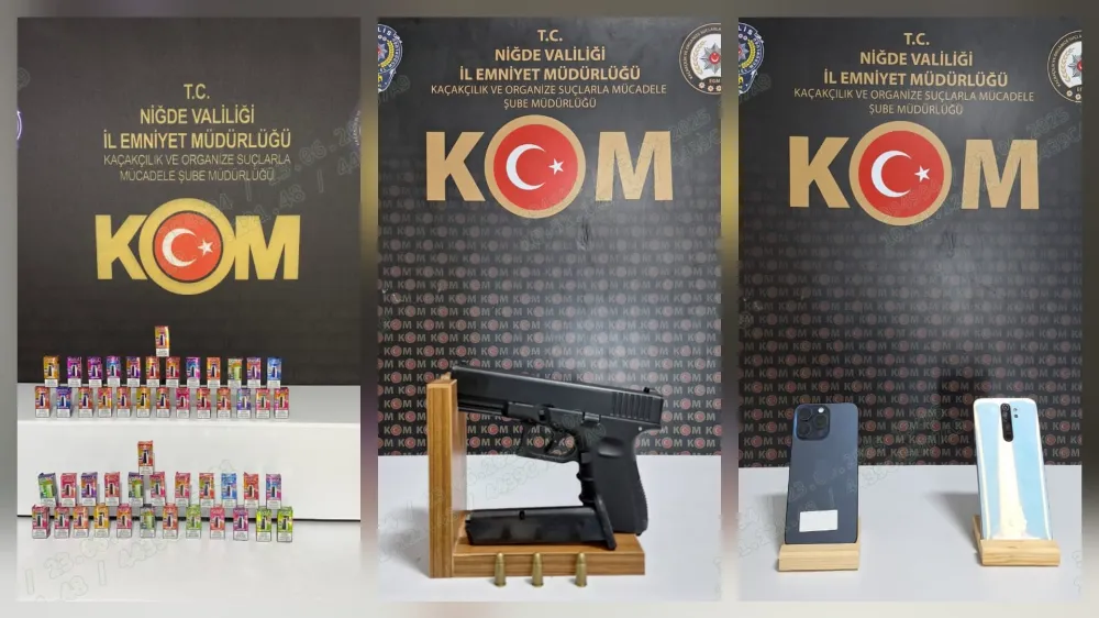 NİĞDE’DE KAÇAK EŞYA VE RUHSATSIZ SİLAH OPERASYONU