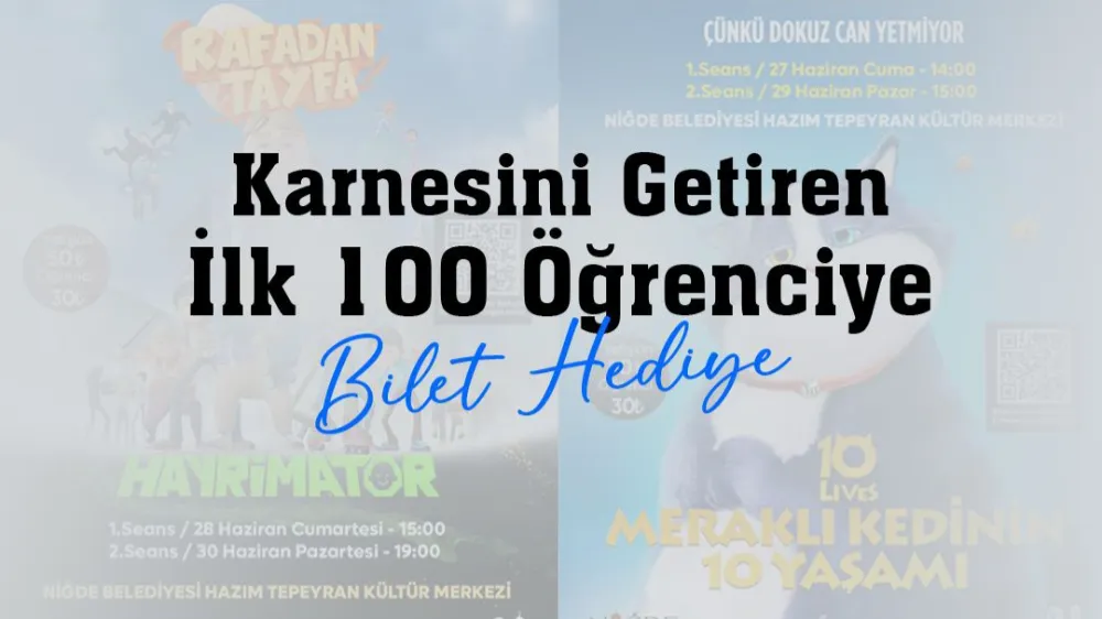 NİĞDE BELEDİYESİ’NDEN KARNE HEDİYELİ ANİMASYON ŞÖLENİ