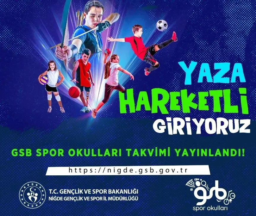 NİĞDE’DE GSB SPOR OKULLARI ANTRENMAN TAKVİMİ YAYINLANDI