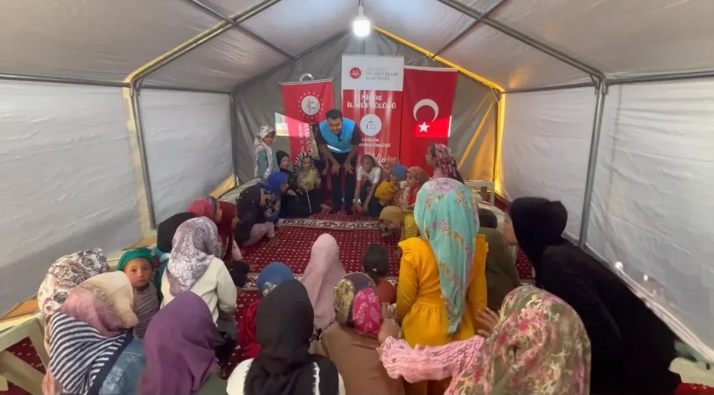 KONAKLI’DA MEVSİMLİK İŞÇİLER İÇİN MOBİL MESCİT VE KUR’AN KURSU KURULDU
