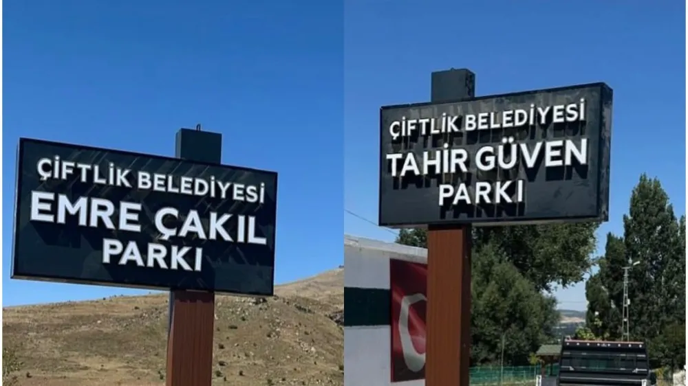 ÇİFTLİK’TEKİ YENİ PARKLARA EMRE ÇAKIL VE TAHİR GÜVEN’İN İSİMLERİ VERİLDİ
