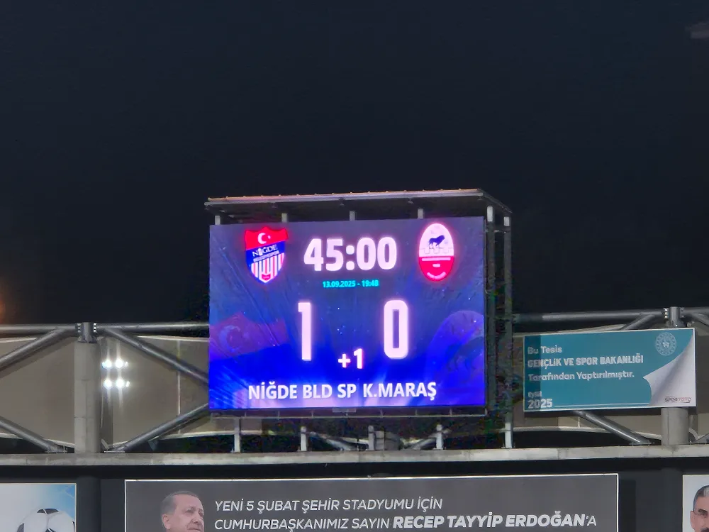 NİĞDE BELEDİYESPOR İLK YARIYI ÖNDE KAPATTI