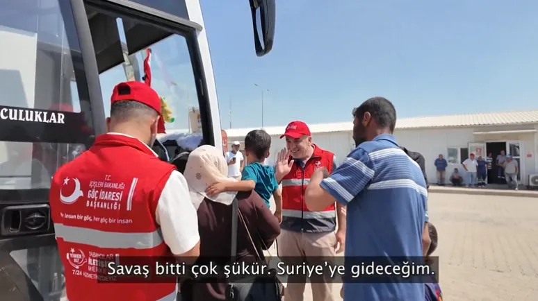 SURİYE’NİN ÖZGÜRLEŞMESİYLE 509 BİN 387 SURİYELİ ÜLKESİNE GERİ DÖNDÜ (VİDEO HABER)